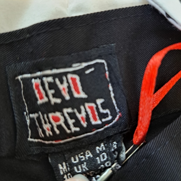 Dead Threads Rockabilly Skirt Goth Long A Line Polka Dot Black White Bow - Picture 11 of 12